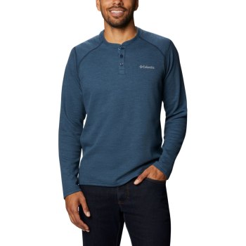 Columbia Muške Majice S Kapuljačom - Hayden Island Henley Tamnoplave | PIGE-07961